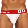 Mens Thongs ORLVS Solid Color mens low rise Cotton Breathable Sexy underwear gay fashion thongs for men OR149 wholesaler sexy underwear