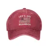 Vamos a ir brandon fjb sombrero béisbol gorra de béisbol para hombres mujeres divertido lavado denim ajustable sombreros de vendimia moda casual sombrero divertido regalo
