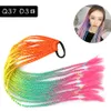 Synthetische Haarverlängerungen, Farbverlauf, dreifarbiges Seil, Gummibänder, Zöpfe, Perücke, Pferdeschwanz, Haarring, 22 Zoll, Twist Braid Rope Hair Braider