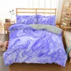 Homesky Chic Girly Marble Duvet Cover Colorful Glitter Turkos Beding Complant Set Abstrakt Aqua Teel Blue Quilt 210615