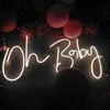 Inne oświetlenie żarówki Rury OH Baby Neon Signs Light Dostosuj list Letter Nazwa do ściany Pokój Flex Led Wiszące Dekoracje Bar Ślub Dedroom Birthda
