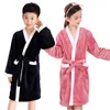 Peignoir pour enfants polaire robe pour enfants garçons pyjamas d'hiver filles peignoirs natation bébé maison vêtements 5-14Y 211130