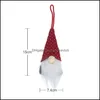 Festive Party Supplies Home & Gardencross - Border Santa Claus Christmas Decorations Crutches Face Less Elderly Dolls Hanging Doll Pendant D