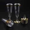 Disposable Dinnerware Durable Plastic Champagne Flutes Tumblers Water Glasses For Bar KTV Supplies