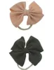 2021 Nya Baby Girls Bow Headband 30 Färger Turban Solid Färg Elasticitet Hår Tillbehör Mode Kids Hair Bow Boutique Bowknot Hårband