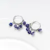S2236 Fashion Jewelry Turkish Symbol Evil Eye Dangle Earrings Blue Eyes Hoop Earring