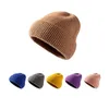 Beanie/Totenkopfkappen Winter Koreanische Beanie Soft Cap Candy Farbe Lässig Ausgehende Hip Hop Hut Mann Acryl Warme Elastische Strickmützen Für Frauen