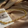 Choucong Ins Brand Sell u Style Necklace 18k Gold Fill High Quality Women Men Link Chain Necklaces Gift