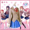 Costume de Cosplay Sayori Yuri Natsuki Monika, uniforme scolaire de Club de littérature Doki, Costumes d'halloween Anime pour femmes Q0821334y