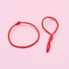 Bracelet de corde rouge porte-bonheur fait à la main Bracelet de bonne chance Bracelet de mode pour la fabrication de bijoux pour femmes