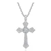 14K Gold Long Diamond Cross Pendant 925 STERLING SILP PARTY MARDANT PENDANTS Collier For Women Men Moisanite Jewelry Gift