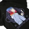 Gonthwid Camisetas Harajuku Anime Menina dos desenhos animados Impressão de manga curta Streetwear Tees Camisetas Hip Hop Casual Algodão Camisetas Mens Tops C0315