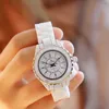 Fashion Ceramic Watchband Vattentäta Armbandsur Top Brand Luxury Ladies Watch Women Quartz Vintage Klockor 210616