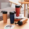 560ML Ceramics Liner Thermos Cup Office Insulation Coffee Mug Drinking Tea Water Bottle Car Vacuum Flask Tumbler For Men Gifts 210615