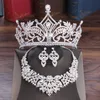 Luksusowa księżniczka 2022 Wedding Headpieces Bridal Tiara Rhinestone Crown Head Kawałki kryształowe opaski na głowę Akcesoria do włosów Silver8034205