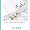 Mother`s Day Gift Custom Flower Korean Name Letter Necklace For Women Stainless Steel Mom Personalized Chain Jewelry Friend Girl