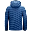 남자 겨울 다운 코트 윈드 브레이커 후드 따뜻한 재킷 불분명 한웨어 경량 휴대용 캐주얼 패션 의류 조끼 Homme 210914