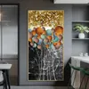 Abstract Golden Landscape Poster Modern Canvas Painting Interior Gallery Room Decor Wall Picture Cuadros No Frame Wall Prints