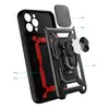 Stoßfeste Rüstungshüllen Kameraobjektivschutz Magnetischer Ringhalter Rückseitige Abdeckung für iPhone 11 12 Pro Max XR XS X 7 8 Plus
