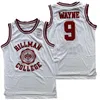 Man Basketball 9 Dwayne Wayne En annan värld Hillman College Theatre Movie Jerseys Red White Ryssland CCCP 15 Arvydas Sabonis Vintage Stitched Jersey