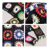 Sacs à provisions Mabula Vintage fleur imprimé crochet coton fourre-tout pour les femmes été plage sac à main élégant tricoté téléphone sacs à main 220303