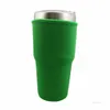 Solid Color Reusable Ice Coffee Cup Sleeve Drinkware Handle Neoprene Insulated Water Bottle Mug Cover Holder Case Bags Pouch For 30oz 32oz Tumbler Cups sleeves ZC424