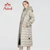 Astrid Winter Women's Coat Kvinnor Lång Varm Parka Jacka med kaninpäls Hood Stora Storlekar Kvinnlig Kläder Design ZR-7518 211011