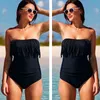 Женские комбинезоны Rompsers Мода Женщины One Piece Tasse Swimsuit Plus Размер Купальники Мягкие Монокини Купальники Скинни Бретепральные Боды