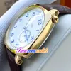 40 mm Historiques American 1921 82035 Montre automatique pour homme 82035 000J-9964 Cadran blanc Boîtier en or jaune 18 carats Bracelet en cuir marron Watc2447