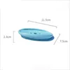 Multifunction Soap Box with brush Oval Shape Non-slip Portable Silicone for Water Draining Solid Color Draining Bathroom Accessories