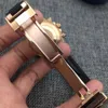 Armbandsur master design mens sport keramisk klocka automatisk mekanisk ros guld rostfritt stål fall gummiband klockor vikande spänne gåva