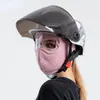 Casquettes de cyclisme Masques d'hiver Anti-poussière Masque facial coupe-vent polaire intérieur avec lunettes HD Ski moto chapeau de vélo hommes femmes respirant