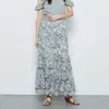 Sweet Chic Lace Hook Flower Design Skirts Womens Summer Fashion Feminino Hollow Out Trumpet Skirt High Waist Hip Long Jupe 210629