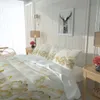 Özel Beyaz Pea Bedding Set Nevresim Seti Tek Çift Kraliçe Kral Yatak çarşafları Yastık Kılıfı Yorgan Kapakları ile