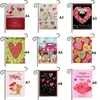 ABCD Style Valentine's Day Garden Flag Linen Holiday Courtyard Banner Flaggor Dekoration T2i53237