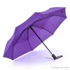 Volautomatische paraplu Multi Colors Duurzaam Lange Handvat Drievoudige Business Paraplu Custom Creative Design Promotion Umbrella XDH0053