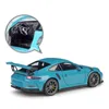 Yeni 124 911 GT3 RS Mavi Araba Alaşım Modeli Simülasyon Araç Dekorasyon Koleksiyonu Hediye Oyuncak Die Döküm Modeli Boy Toy223O2572229