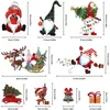 Stickers Muraux Noël Fenêtre - Xmas Clings Vacances Hiver Décorations Extérieures Ornements