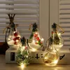 LED transparente ornamento de natal decoração de árvore de Natal pingente bola plástica bola casa decoração aniversário presente ano novo presentes fy4950 fn18