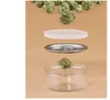 clear plastic jars PET with metal lid airtight tin Can pull ring bho oi Concentrate Container food Herb Storage 58100120ML2877907