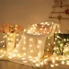Dizeler 100led 220v AB Noel Çelenk 10m Pil Flaş Pul Pulları Led String Peri Işıkları Parti Ev Düğün Bahçesi Dekorlu