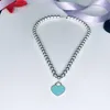 S925CNC EMAMEL Kärlek Bollhalsband Red Blue Pink Heart Pendant Armband Women's Holiday Gift