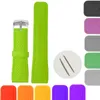 Watch Bands 24mm Neon Green Color Silicone Jelly Rubber Ladies Men Band Straps Orange Red Blue Pink Purple Grey Brown White