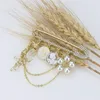 Pins, Brooches Pearl Number 5 Brooch Women's Clothing Pin Luxury Tassel Flower Accessories Man Gift Jewelry