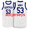 # 53 Rick Robey Kentucky Wildcats Maillots de basket-ball Bleu Blanc Broderie Cousu Personnalisé Personnalisé n'importe quel nombre et nom Jersey Ncaa XS-6XL