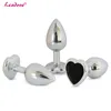 Grote maat Hart Anale Plug Seksspeeltjes Rvs Smooth Steel Butt Plug Crystal Sieraden Trainer Voor Volwassen Vrouwen / Man Anale Dildo