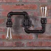 Lámpara de pared Lámparas creativas americanas Retro Loft Luces de tubería de agua Bar Café Restaurante Pub Club Salón Pasillo Industria Viento Escalera Aplique 3140
