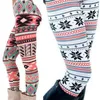 24colors Christmas Snow Elk Leggings Women Lady Casual Elasticity Skinny Printed Stretchy Pants Plus Size 4XL 211204