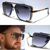 L EDITION M SIX Sonnenbrille Herren Metall Vintage Sonnenbrille Modestil quadratisch rahmenlos UV 400 Linse mit Etui Verkauf speziell m279G