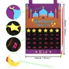 Eid Calendar Ramadan Countdown-kalender met 30 herbruikbare sterren voor kinderen Moslim Party Decor Supplies